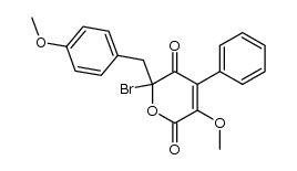 6-bromo-3-methoxy-6-(4-methoxybenzyl)-4-phenylpyran-2,5-dione Structure