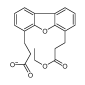 3-[6-(3-ethoxy-3-oxopropyl)dibenzofuran-4-yl]propanoate结构式