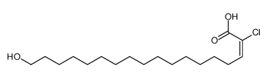 (Z)-2-chloro-18-hydroxyoctadec-2-enoic acid Structure