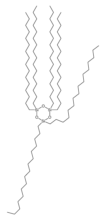 2,2,4,4,6,6-hexahexadecyl-1,3,5,2,4,6-trioxatrisilinane结构式