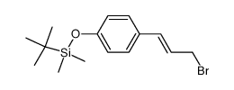 3-<4-<<(1',1'-dimethylethyl)dimethylsilyl>oxy>phenyl>prop-2-enyl bromide Structure