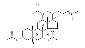 3α,7α,12α-triacetoxy-5β-cholest-24-ene Structure
