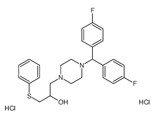 1-[4-[bis(4-fluorophenyl)methyl]piperazin-1-yl]-3-phenylsulfanylpropan-2-ol,dihydrochloride结构式