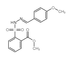 methyl 2-[[(4-methoxyphenyl)methylideneamino]sulfamoyl]benzoate结构式