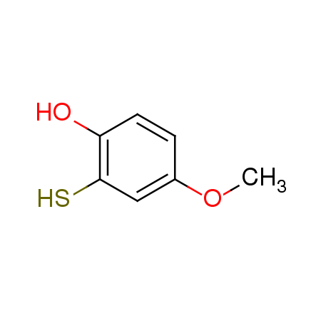 2-mercapto-4-methoxyphenol结构式