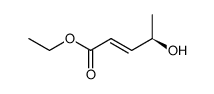 (–)-(2E)-(4R)-ethyl 4-hydroxy-2-pentenoate结构式