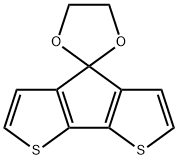 Spiro[4H-cyclopenta[2,1-b:3,4-b']dithiophene-4,2'-[1,3]dioxolane]结构式