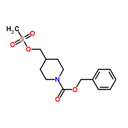 BENZYL 4-(((METHYLSULFONYL)OXY)METHYL)PIPERIDINE-1-CARBOXYLATE structure