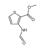 3-(formylamino)-2-thiophenecarboxylic acid methyl ester Structure