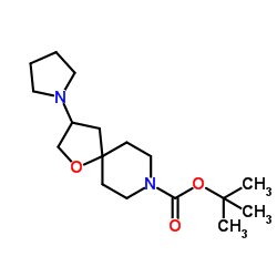 2-Methyl-2-propanyl 3-(1-pyrrolidinyl)-1-oxa-8-azaspiro[4.5]decane-8-carboxylate Structure