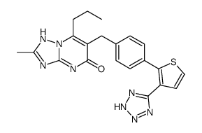 8-methyl-2-propyl-3-[[4-[3-(2H-tetrazol-5-yl)thiophen-2-yl]phenyl]meth yl]-1,5,7,9-tetrazabicyclo[4.3.0]nona-2,5,7-trien-4-one Structure