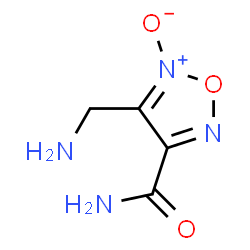 1,2,5-Oxadiazole-3-carboxamide,4-(aminomethyl)-,5-oxide(9CI)结构式