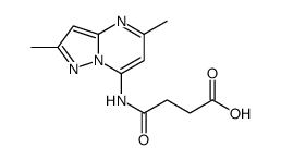 4-((2,5-Dimethylpyrazolo(1,5-a)pyrimidin-7-yl)amino)-4-oxobutanoic aci d structure