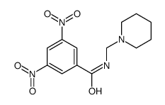 3,5-dinitro-N-(piperidin-1-ylmethyl)benzamide结构式