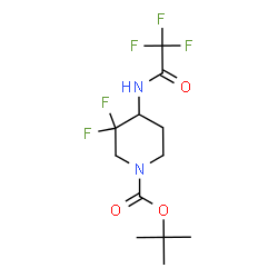 tert-butyl 3,3-difluoro-4-(2,2,2-trifluoroacetamido)piperidine-1-carboxylate Structure