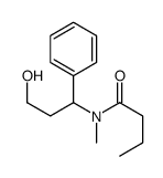 N-(3-hydroxy-1-phenylpropyl)-N-methylbutanamide Structure