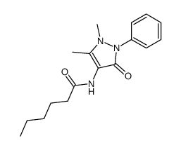 4-hexanoylamino-1,5-dimethyl-2-phenyl-1,2-dihydro-pyrazol-3-one Structure