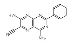 4,7-diamino-2-phenyl-pteridine-6-carbonitrile structure