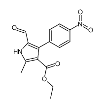5-formyl-2-methyl-4-(4-nitro-phenyl)-pyrrole-3-carboxylic acid ethyl ester Structure