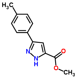 3-对甲苯-1H-吡唑-5-羧酸甲酯结构式