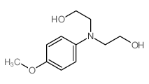 2-[2-hydroxyethyl-(4-methoxyphenyl)amino]ethanol Structure