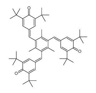 1,3,5-Tris(3,5-di-tert-butyl-4-oxo-2,5-cyclohexadien-1-ylidenemethyl)-2,4,6-trimethylbenzene结构式