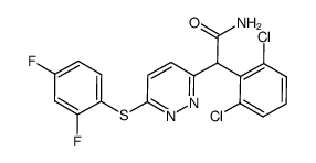 alpha-(2,6-Dichlorophenyl)-6-[(2,4-difluorophenyl)thio]-3-pyridazineacetamide结构式