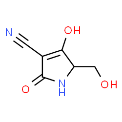 1H-Pyrrole-3-carbonitrile, 2,5-dihydro-4-hydroxy-5-(hydroxymethyl)-2-oxo- (9CI)结构式