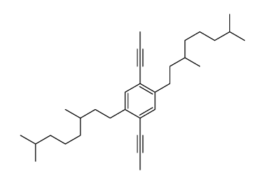 1,4-二(3,7-二甲基辛基)-2,5-二-1-丙炔苯结构式