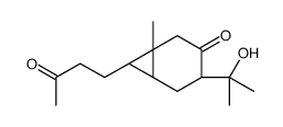 (1R,3R,6S,7R)-3-(2-hydroxypropan-2-yl)-6-methyl-7-(3-oxobutyl)bicyclo[4.1.0]heptan-4-one结构式