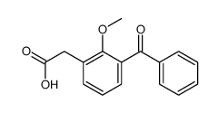 (3-benzoyl-2-methoxyphenyl)acetic acid structure