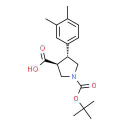 反式-1-(叔丁氧羰基)-4-(3,4-二甲基苯基)吡咯烷-3-羧酸图片