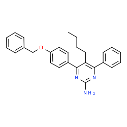 5-Butyl-4-phenyl-6-[4-(phenylmethoxy)phenyl]-2-pyrimidinamine structure