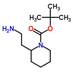 2-(Aminoethyl)-1-N-Boc-piperidine Structure