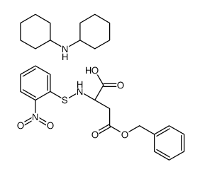 4-benzyl hydrogen N-[(2-nitrophenyl)thio]-L-aspartate, compound with dicyclohexylamine (1:1) Structure