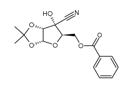 ((3aR,5R,6R,6aR)-6-cyano-6-hydroxy-2,2-dimethyltetrahydrofuro[2,3-d][1,3]dioxol-5-yl)methyl benzoate Structure