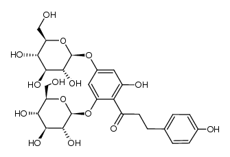 phloretin-2',4'-di-O-β-D-glucopyranoside结构式