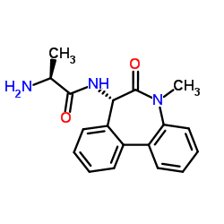 Propanamide, 2-amino-N-[(7S)-6,7-dihydro-5-Methyl-6-oxo-5H-dibenz[b,d]azepin-7-yl]-,(2S)- structure