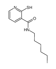 N-hexyl-2-mercaptonicotinamide结构式