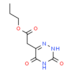 Propyl (3,5-dioxo-2,3,4,5-tetrahydro-1,2,4-triazin-6-yl)acetate结构式