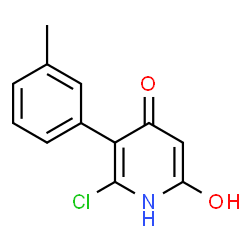 6-CHLORO-5-(3-METHYLPHENYL)-2,4-PYRIDINEDIOL结构式