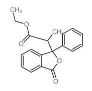 1-Isobenzofuranaceticacid, 1,3-dihydro-a-methyl-3-oxo-1-phenyl-, ethyl ester结构式