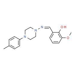 2-methoxy-6-({[4-(4-methylphenyl)-1-piperazinyl]imino}methyl)phenol Structure
