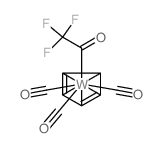 Tungsten, tricarbonyl (.eta.5-2, 4-cyclopentadien-1-yl)(trifluoroacetyl)- Structure