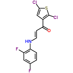 (2E)-1-(2,5-Dichloro-3-thienyl)-3-[(2,4-difluorophenyl)amino]-2-propen-1-one结构式