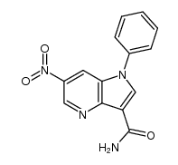 6-nitro-1-phenyl-1H-pyrrolo[3,2-b]pyridine-3-carboxamide结构式