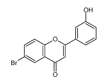 6-bromo-2-(3-hydroxyphenyl)chromen-4-one结构式