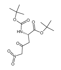 tert-butyl N-(tert-butoxycarbonyl)-5-nitro-4-oxo-L-norvalinate Structure