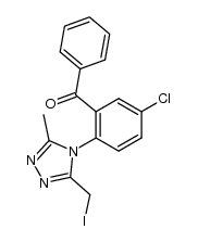 5-chloro-2-(3-iodomethyl-5-methyl-[1,2,4]triazol-4-yl)-benzophenone Structure