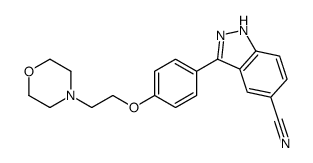 3-(4-(2-MORPHOLINOETHOXY)PHENYL)-1H-INDAZOLE-5-CARBONITRILE picture